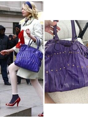 Purple Studded Valentino bag ASO Jenny Humphrey